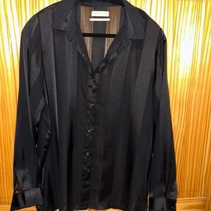 Urban Outfitters Black Button Down with see through detail
